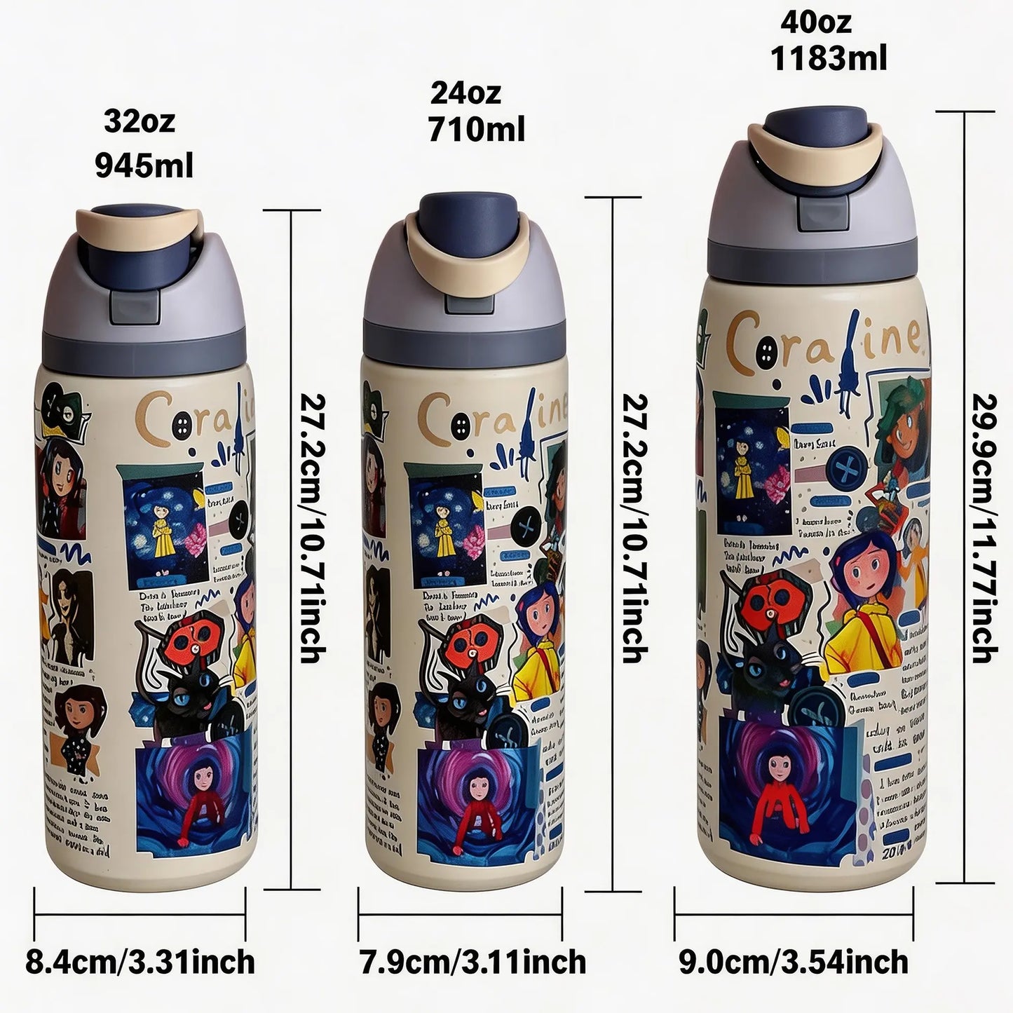 Insulated Stainless Steel Water Bottle, Vacuum Flasks, Thermal Flask, Drinkware Stylish Flasks, 24Oz-40Oz, Dual Layer, Straw Design, Ideal for Sports, Travel, Office, Gifts