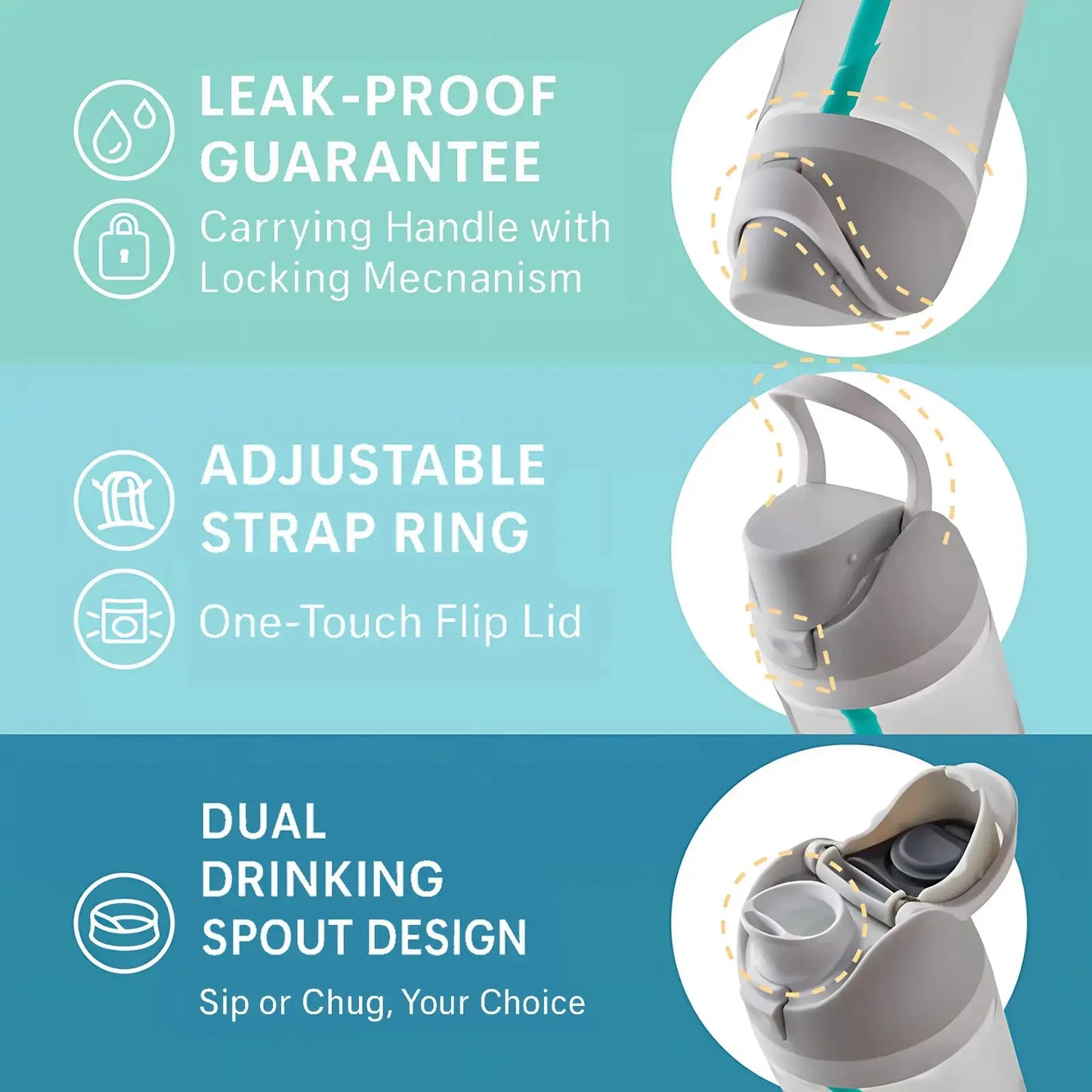 Insulated Stainless Steel Water Bottle, Vacuum Flasks, Thermal Flask, Drinkware Stylish Flasks, 24Oz-40Oz, Dual Layer, Straw Design, Ideal for Sports, Travel, Office, Gifts